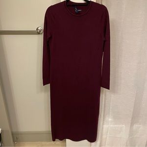 Polo Ralph Lauren Cashmere Sweater Midi Dress, Burgundy